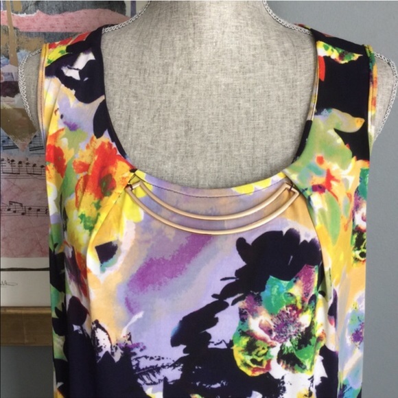 Mlle Gabrielle Silky Watercolor Dress - Picture 4 of 4